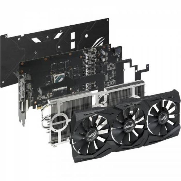 Placa video ASUS AMD Radeon RX 580 STRIX GAMING O8G 8GB, GDDR5, 256bit