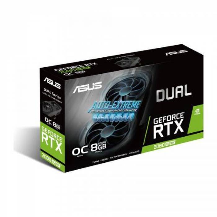 Placa video ASUS nVidia GeForce Dual RTX 2080 SUPER EVO O8G V2, 8GB, GDDR6, 256bit