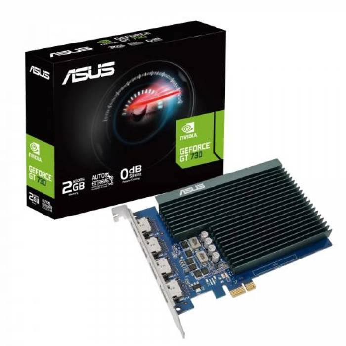 Placa video ASUS nVidia GeForce GT 730, 2GB, GDDR5, 64bit