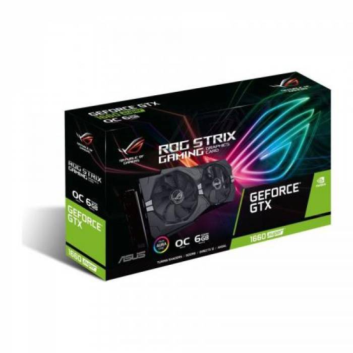 Placa video ASUS nVidia GeForce GTX 1660 SUPER STRIX GAMING O6G, 6GB, GDDR6, 192bit