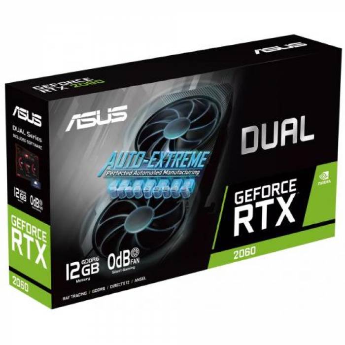 Placa video ASUS nVidia GeForce RTX 2060 Dual EVO 12GB, GDDR6, 192bit