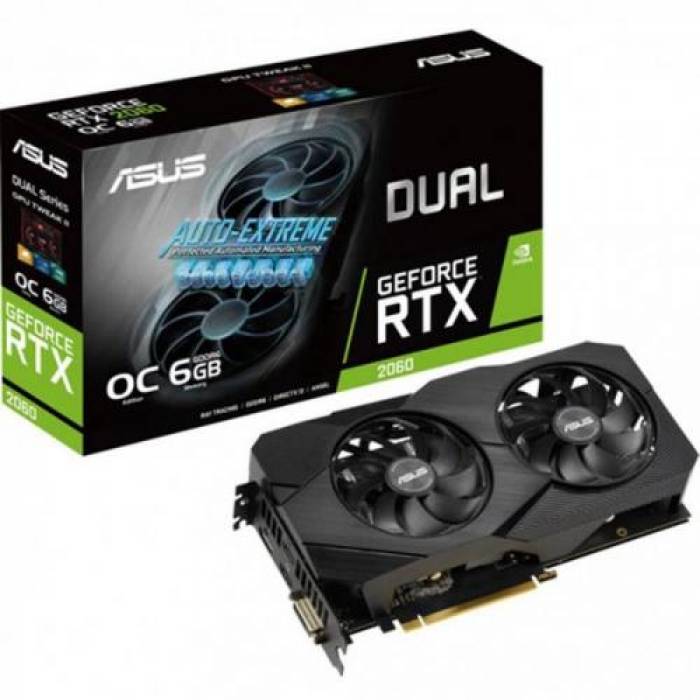 Placa video ASUS nVidia GeForce RTX 2060 DUAL EVO O6G 6GB, GDDR6, 192bit 