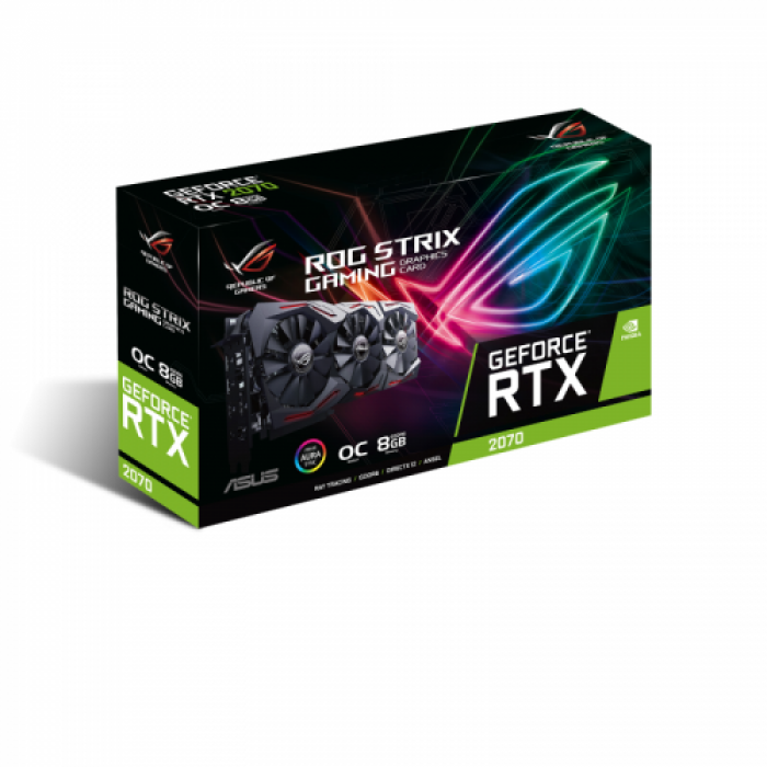 Placa video ASUS nVidia GeForce RTX 2070 STRIX GAMING O8G 8GB, GDDR6, 256bit