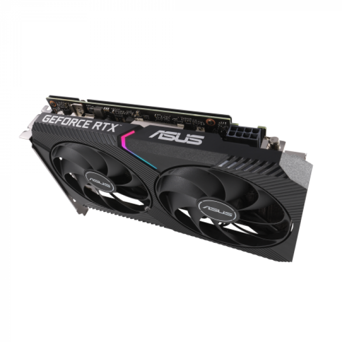 Placa video ASUS nVidia GeForce RTX 3060 Dual OC LHR 12GB, GDDR6, 192bit Placa video ASUS nVidia GeForce RTX 3060 Dual OC LHR 12GB, GDDR6, 192bit