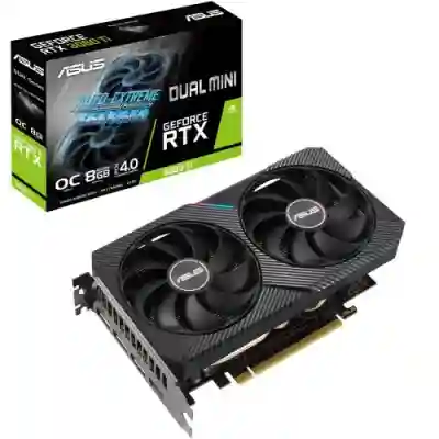 Placa video ASUS nVidia GeForce RTX 3060 Ti Dual MINI OC LHR 8GB, GDDR6, 256bit