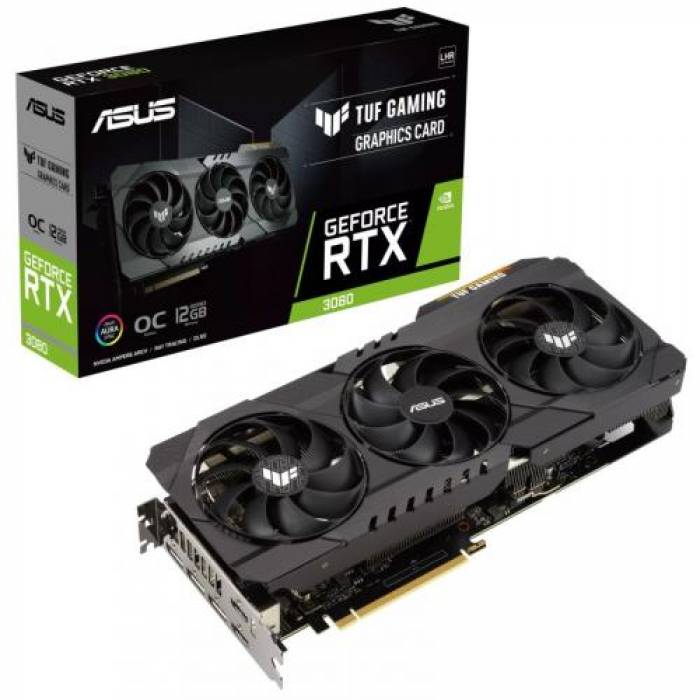 Placa video ASUS nVidia GeForce RTX 3080 TUF Gaming OC LHR 12GB, GDDR6X, 384bit