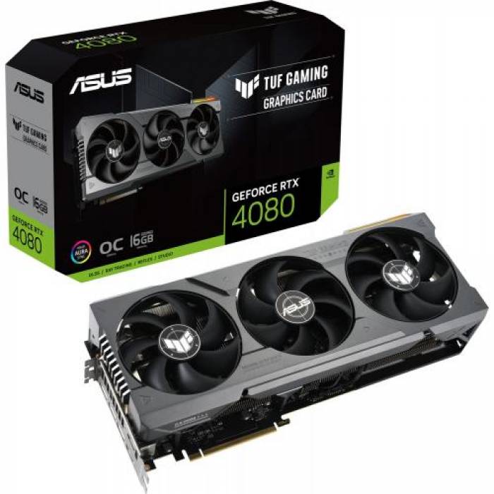 Placa video ASUS nVidia GeForce RTX 4080 TUF GAMING OC 16GB, GDDR6X, 256bit