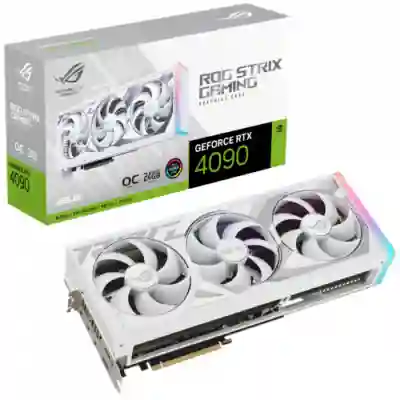 Placa video ASUS ROG Strix nVidia GeForce RTX 4090 White OC 24GB, GDDR6X, 384bit