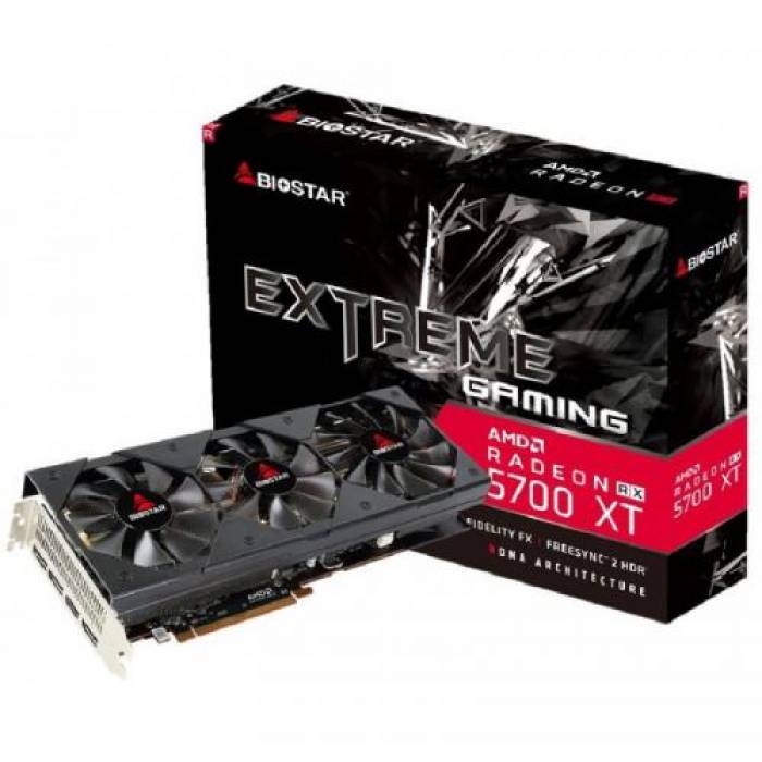 Placa video Biostar AMD Radeon RX 5700 XT 8GB, GDDR6, 256bit