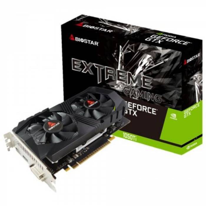 Placa video Biostar nVidia GeForce GTX 1050 Ti 4GB, GDDR5, 128bit