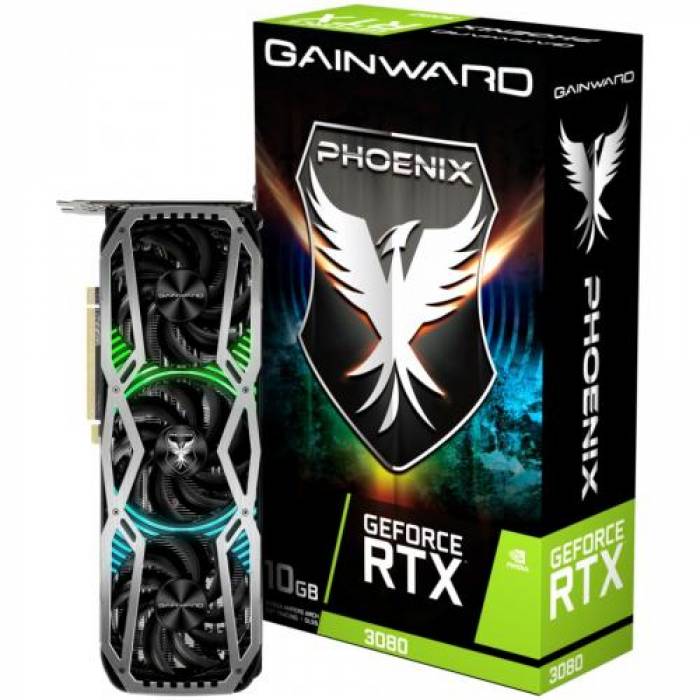 Placa video Gainward nVidia GeForce RTX 3080 Phoenix 10GB, GDDR6X, 320bit