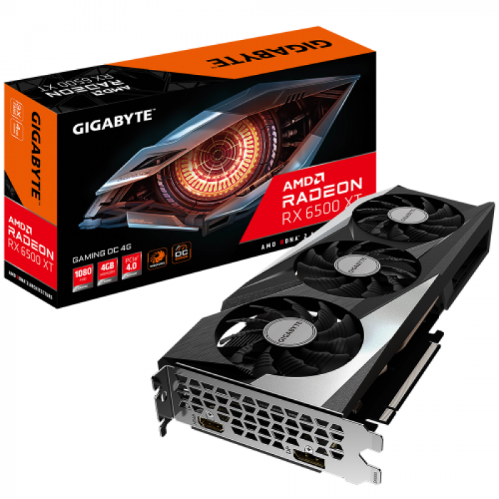 Placa video Gigabyte AMD Radeon RX 6500 XT GAMING OC 4GB, GDDR6, 64bit