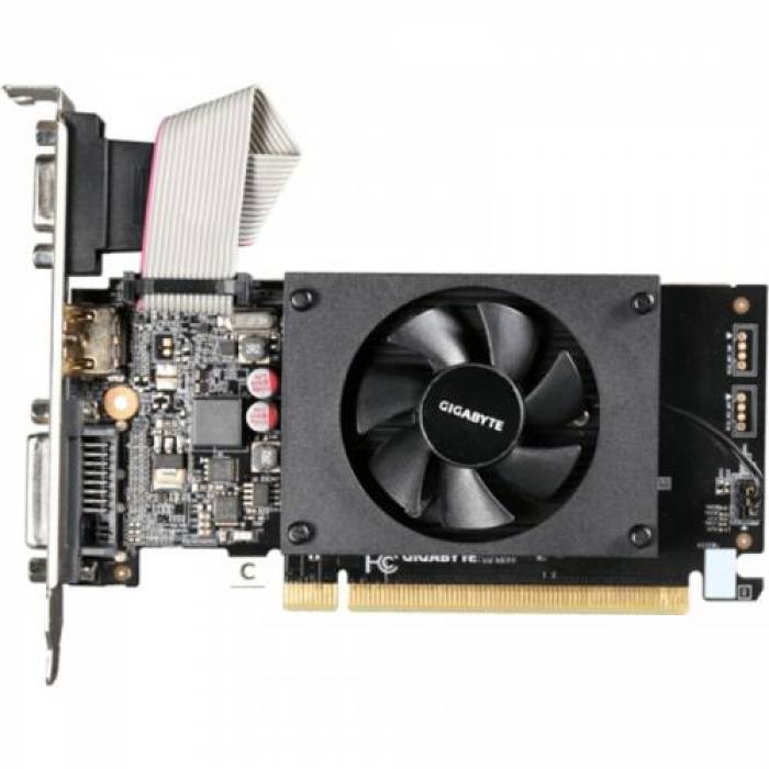 Placa video Gigabyte nVidia GeForce GT 710 Low Profile 2GB, GDDR3, 64bit