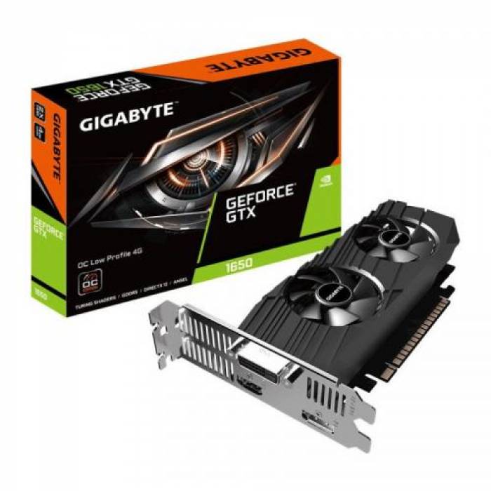 Placa video Gigabyte nVidia GeForce GTX 1650 OC LOW Profile 4GB, GDDR5, 128bit