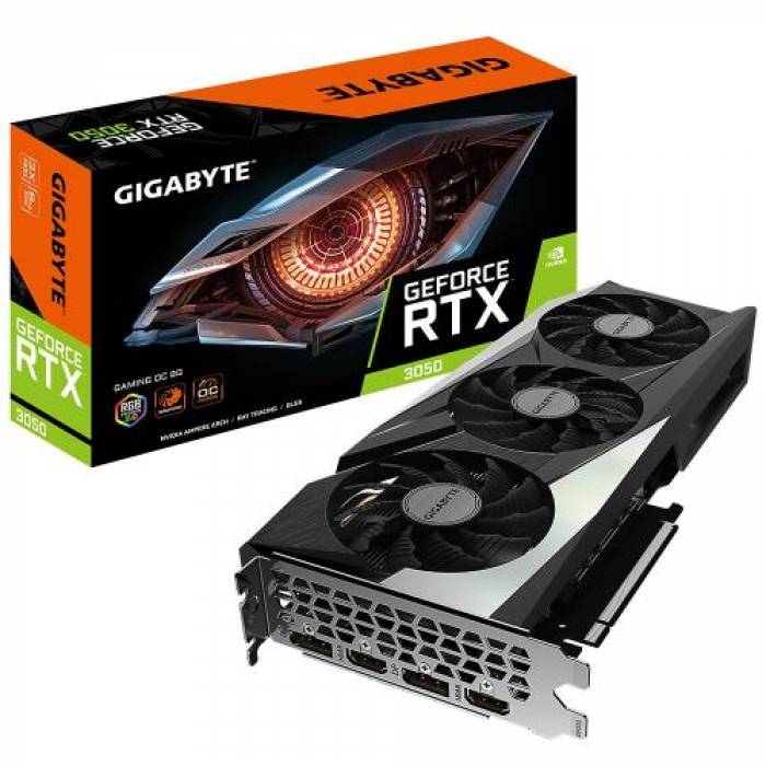 Placa video Gigabyte nVidia GeForce RTX 3050 GAMING OC 8GB, GDDR6, 128bit