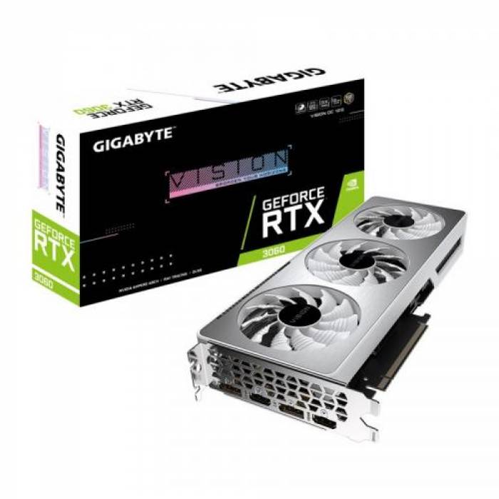 Placa video GIGABYTE nVidia GeForce RTX 3060 VISION OC 12GB, GDDR6, 192bit