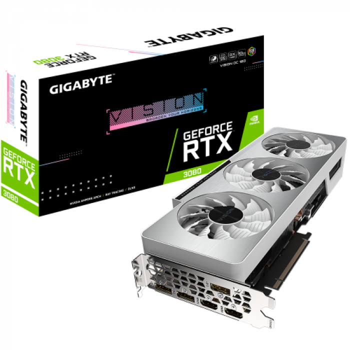 Placa video Gigabyte nVidia GeForce RTX 3080 VISION OC 10GB, GDDR6X, 3‎20bit