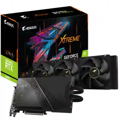 Placa video Gigabyte nVidia GeForce RTX 3090 Ti AORUS XTREME WATERFORCE LHR 24GB, GDDR6X, 384bit