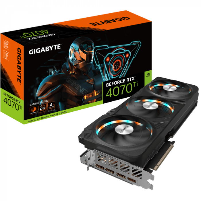 Placa video Gigabyte nVidia GeForce RTX 4070 Ti GAMING OC 12GB, GDDR6X, 192bit