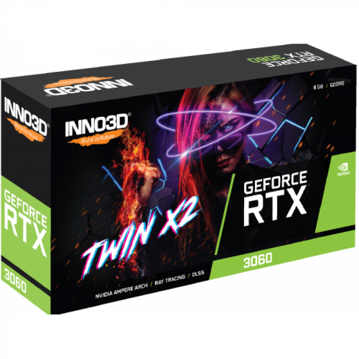 Placa video Inno3D nVidia GeForce RTX 3060 Twin X2 8GB, GDDR6, 128 bit