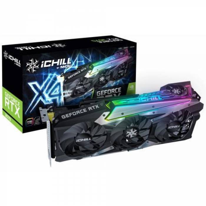 Placa video Inno3D nVidia GeForce RTX 3070 iChill X4 LHR 8GB, GDDR6, 256bit