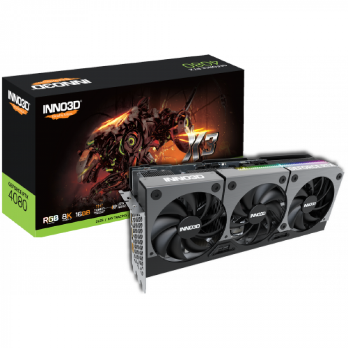 Placa video Inno3D nVidia GeForce RTX 4080 X3 16GB, GDDR6X, 320bit