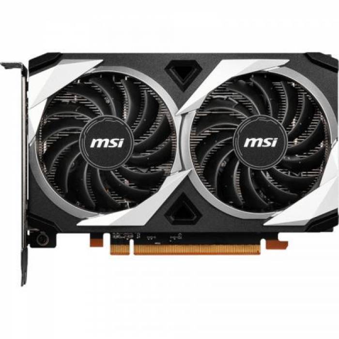 Placa video MSI AMD Radeon RX 6500 XT MECH 2X OC 4GB, GDDR6, 64bit + Mouse Optic MSI Clutch GM11, Black