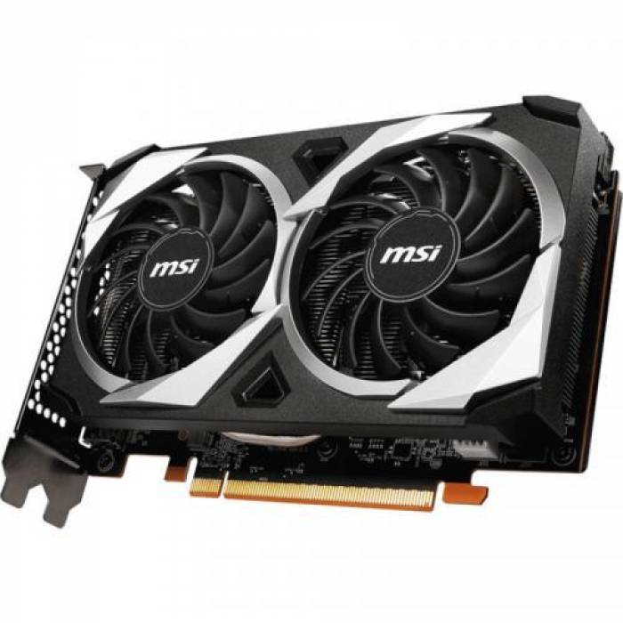 Placa video MSI AMD Radeon RX 6500 XT MECH 2X OC 4GB, GDDR6, 64bit + Mouse Optic MSI Clutch GM11, Black