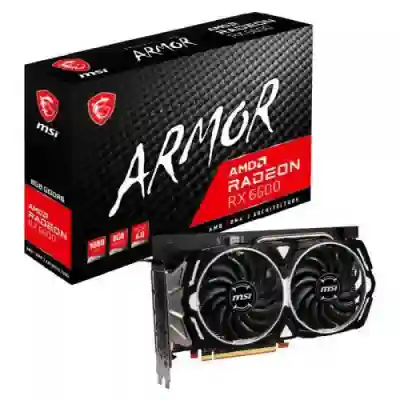 Placa video MSI AMD Radeon RX 6600 ARMOR 8GB, GDDR6, 128bit