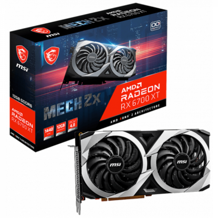 Placa video MSI AMD Radeon RX 6700 XT MECH 2X OC 12GB, GDDR6, 192bit