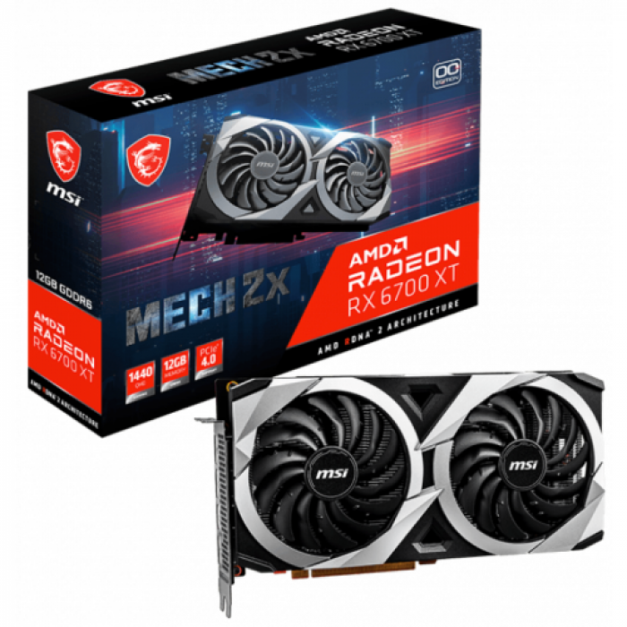 Placa video MSI AMD Radeon RX 6700 XT MECH 2X OC 12GB, GDDR6, 192bit + Mouse Optic MSI Clutch GM20 ELITE, Black Placa video MSI AMD Radeon RX 6700 XT MECH 2X OC 12GB, GDDR6, 192bit + Mouse Optic MSI Clutch GM20 ELITE, Black