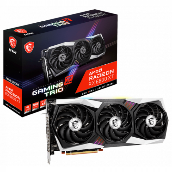 Placa video MSI AMD Radeon RX 6800 XT GAMING Z TRIO 16GB, GDDR6, 256bit