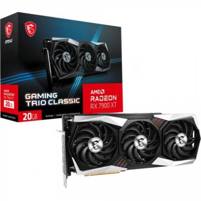 Placa video MSI AMD Radeon RX 7900 XT GAMING TRIO CLASSIC 20GB, GDDR6, 320bit