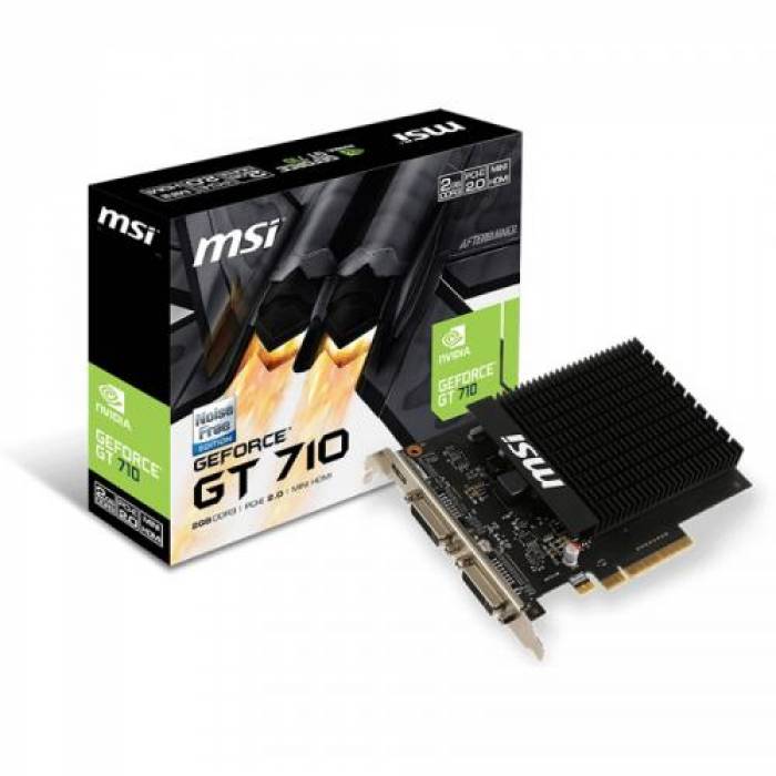 Placa video MSI nVidia GeForce GT 710 H2D 2GB, DDR3, 64bit