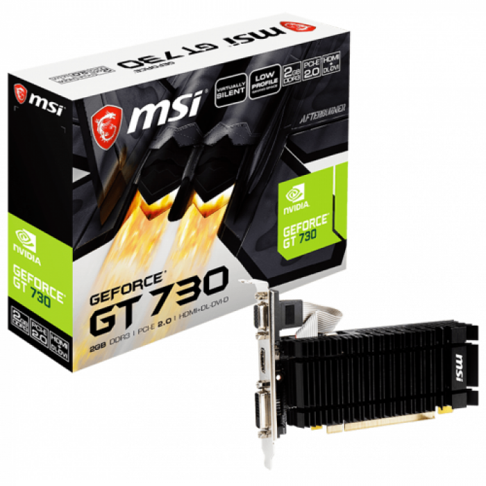 Placa video MSI nVidia GeForce GT 730 Low Profile V1 2GB, GDDR3, 64bit