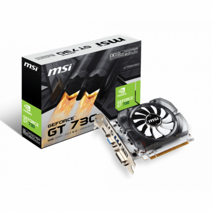 Placa video MSI nVidia GeForce GT 730 OCV1 2GB, DDR3, 64bit