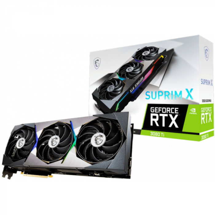 Placa video MSI nVidia GeForce RTX 3080 Ti SUPRIM X 12GB, GDDR6X, 384bit + Casti cu microfon MSI IMMERSE GH20, Black Placa video MSI nVidia GeForce RTX 3080 Ti SUPRIM X 12GB, GDDR6X, 384bit + Casti cu microfon MSI IMMERSE GH20, Black