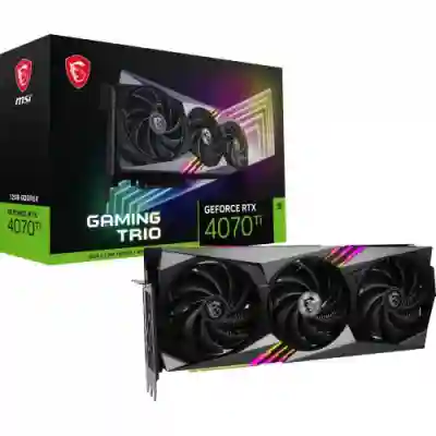 Placa video MSI nVidia GeForce RTX 4070 Ti GAMING TRIO 12GB, GDDR6X, 192bit