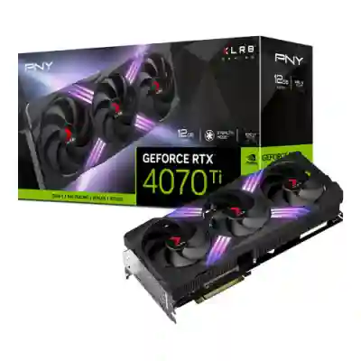 Placa video PNY nVidia GeForce RTX 4070 TI XLR8 Gaming VERTO EPIC-X RGB Triple Fan 12GB, GDDR6X, 192bit