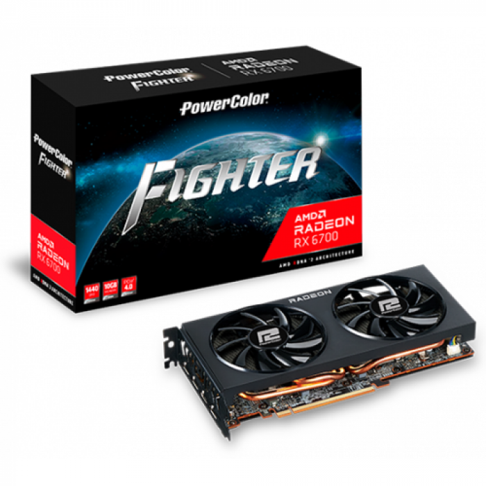 Placa video PowerColor AMD Radeon RX 6700 Fighter 10GB, GDDR6, 160bit