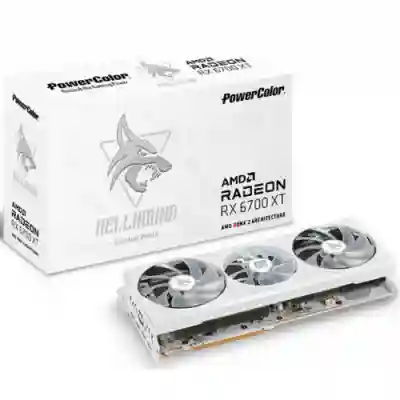Placa video PowerColor AMD Radeon RX 6700 XT Hellhound Spectral White V2 12GB, GDDR6, 192bit