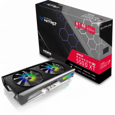 Placa video Sapphire AMD Radeon RX 5500 XT NITRO+, 8GB, GDDR6, 128bit