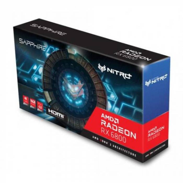 Placa video Sapphire AMD Radeon RX 6800 NITRO+ 16GB, GDDR6, 256bit