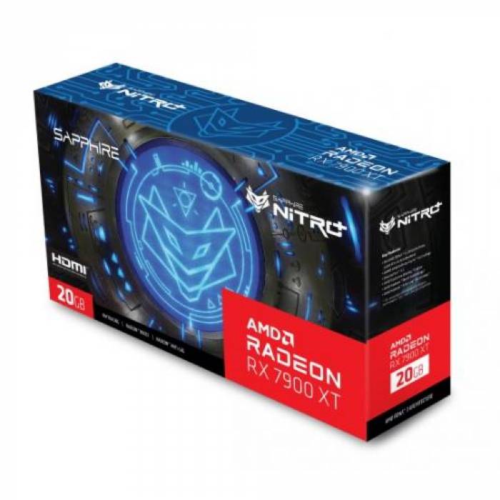 Placa video Sapphire AMD Radeon RX 7900 XT NITRO+ Vapor-X 20GB, GDDR6, 320bit