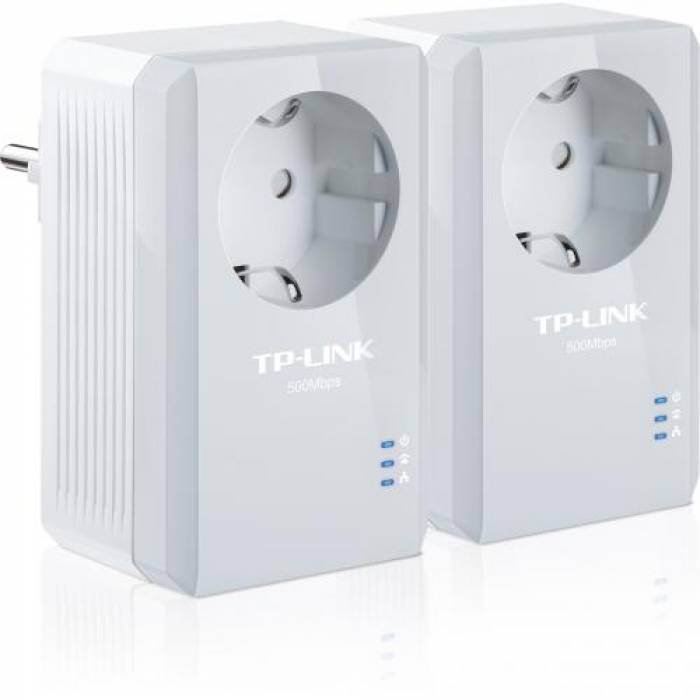 PowerLine TP-Link TL-PA4010P, White, 2 bucati