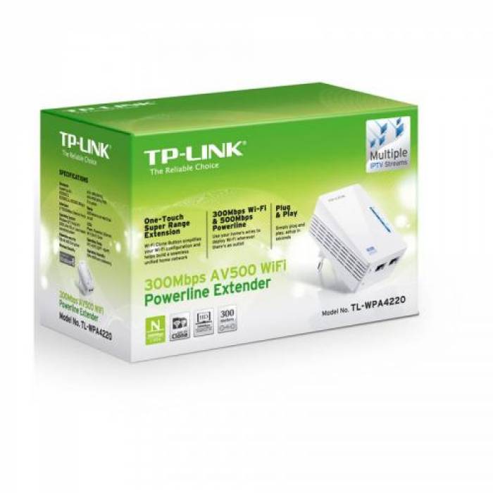 PowerLine TP-Link TL-WPA4220, White