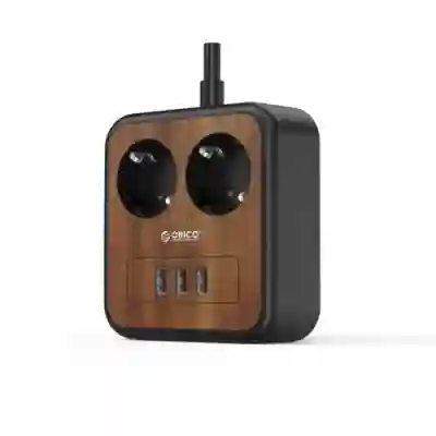 Prelungitor Orico APD-2A3U-EU-15W, 2x Schuko, 3x USB, 1.3m, Brown