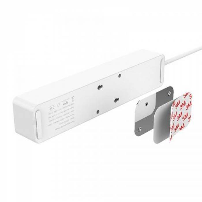 Prelungitor Orico GPC-3A2U, 3x Schuko, 2x USB, 1.5m, White