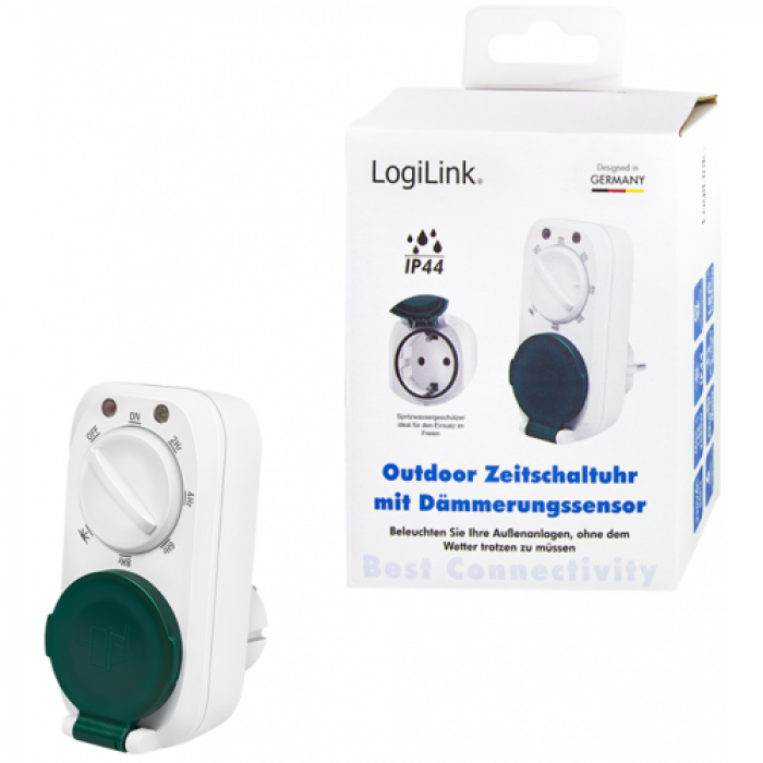 Priza inteligenta Logilink ET0013, 1 priza Schuko, White