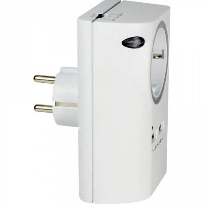 Priza Logilink PA0165, 1 priza Schuko, 2x USB, White